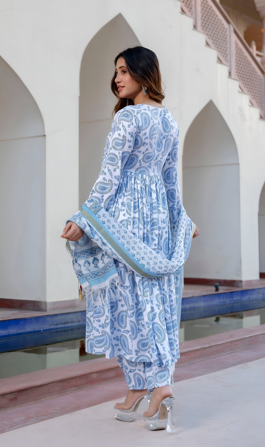 ✨ Trending Blue Anarkali Kurta Set
