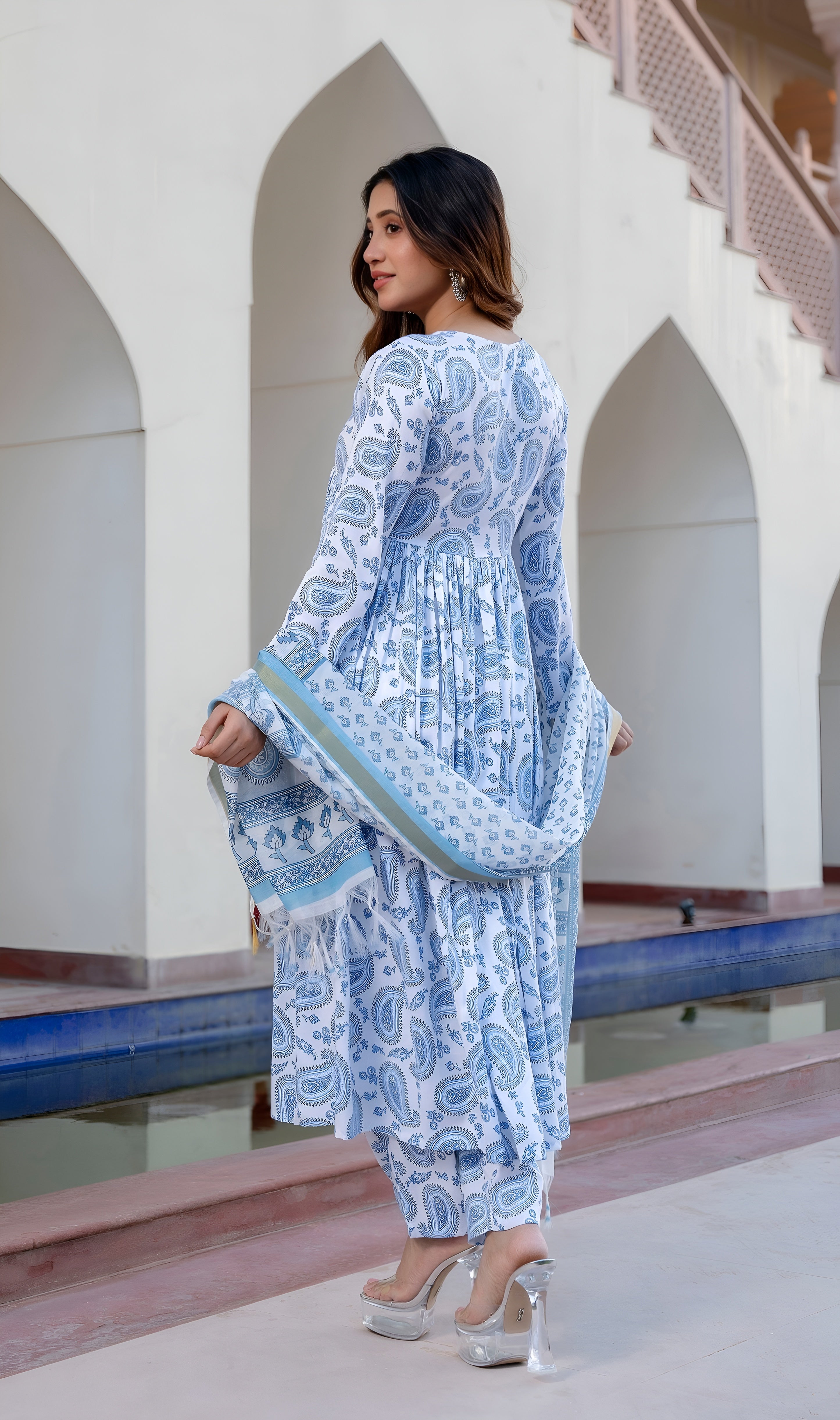✨ Trending Blue Anarkali Kurta Set