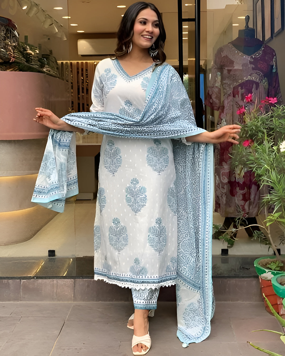 Women Printed Kurta and Pant Set with Dupatta | Ethnic Wear