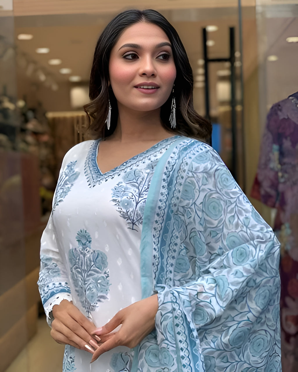 Women Printed Kurta and Pant Set with Dupatta | Ethnic Wear