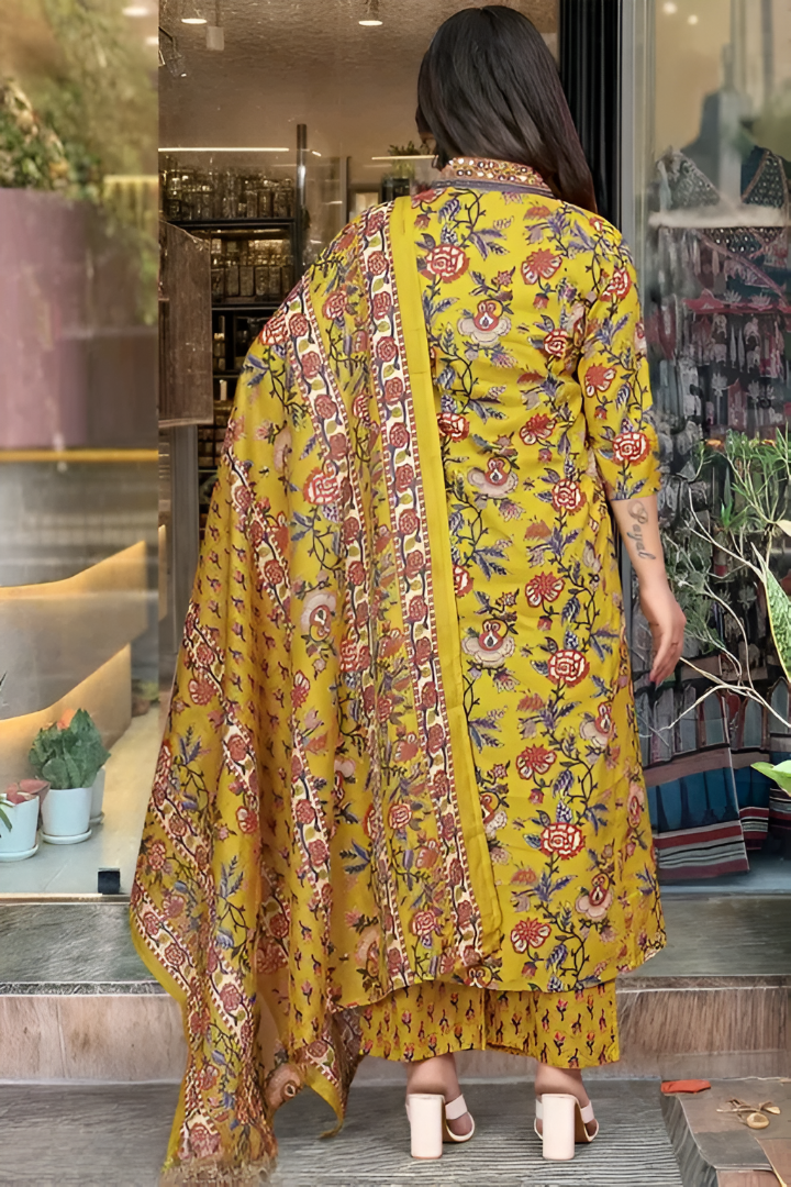 🌸 Floral Printed Kurta Set for Women – Stylish Ethnic Look