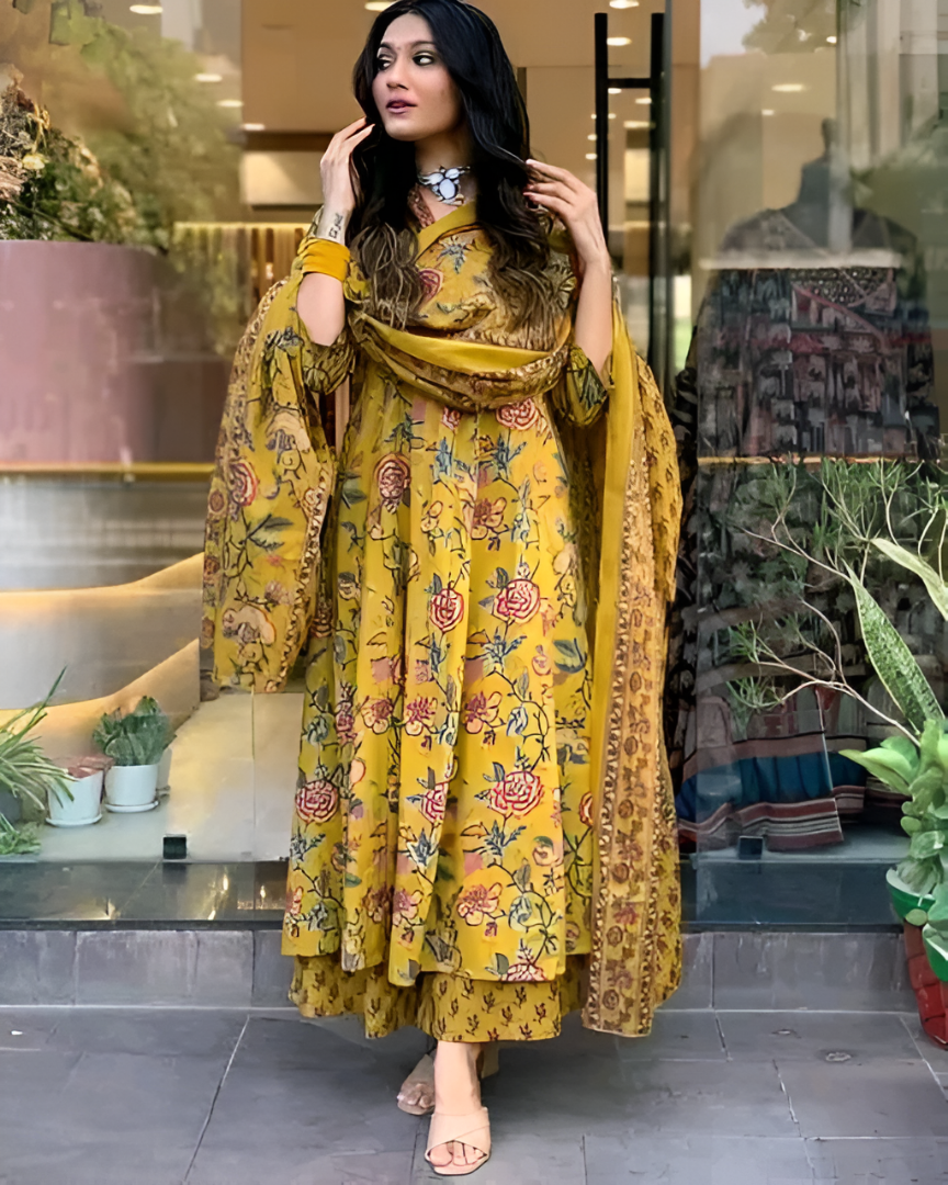 🌸 Floral Printed Kurta Set for Women – Stylish Ethnic Look
