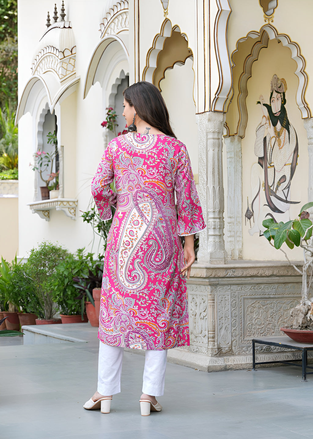 ✨  KHUHA Carry Printed Rayon Kurta – Elegant & Stylish