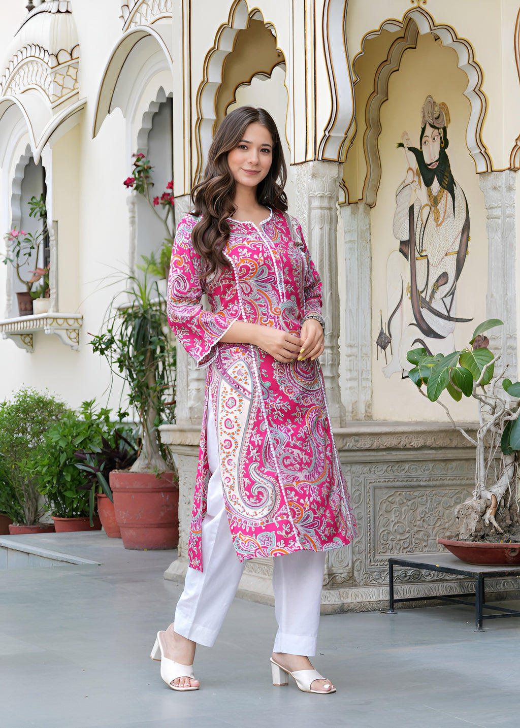 ✨  KHUHA Carry Printed Rayon Kurta – Elegant & Stylish
